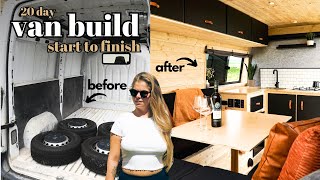 DIY Camper Van Conversion Timelapse  Full Van Build Start To Finish [upl. by Isidoro]