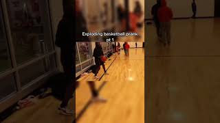 Exploding Basketball Prank funny comedy basketball prank [upl. by Demmer]