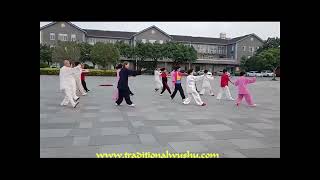 32 Movement Yang Style Taijiquan Fist Form Training Chengdu China [upl. by Alsworth]