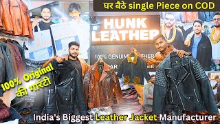 100 Original Leather Jacket Manufacture  Leather Jacket Wholesale dolichaiwala hunkleather [upl. by Aruon]