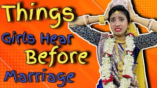 Things Girls Hear Before Marriage 🤣  bengalicomedy bongposto funny marriage [upl. by Eiznekam]