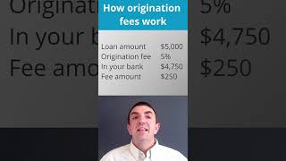 How origination fees work on debt consolidation loans [upl. by Nekal264]