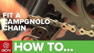 How To Fit A Campagnolo Road Bike Chain [upl. by Nylle588]