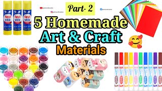 5 Home made craft materials itemsHow to make Art and Craft Materials  DlY Art and craft materials🥰 [upl. by Katonah]