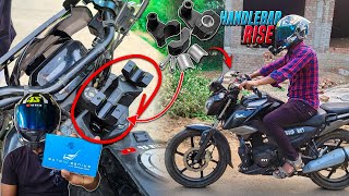 Universal Handlebar Riser For Bike 🏍 Installation Tvs Raider Handlebar Riser [upl. by Enneillij]