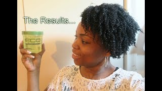 220  Wash amp Go with Eco Styler Olive Results 4b 4c Natural Hair [upl. by Mahgem]