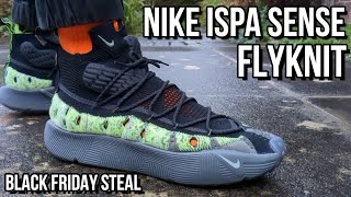 BLACK FRIDAY BEST  NIKE ISPA SENSE FLYKNIT REVIEW  On feet comfort weight breathability amp price [upl. by Critchfield]