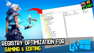 ➢Registry Optimization for GAMING amp EDITING  Windows Optimization  Best Registry Settings  2022 [upl. by Lorita]