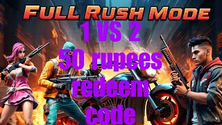 1 VS 2  50 Rupees Redeem Code Challenge Live  telugubotgamig TBG Telugubotgaming [upl. by Fessuoy]