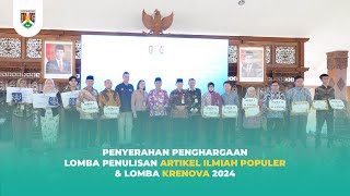 PENYERAHAN PENGHARGAAN LOMBA PENULISAN ARTIKEL ILMIAH POPULER amp LOMBA KRENOVA 2024 [upl. by Tita]