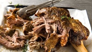 Slow Cooker Roast Lamb Leg with Gravy  Food Search [upl. by Rutherfurd]