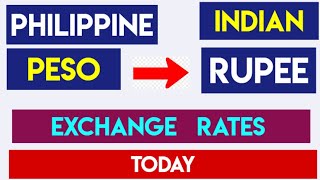 PHILIPPINE PESO TO INDIAN RUPEE Current Money Exchange Rates Today 10 OCTOBER 2024 [upl. by Sairacaz736]