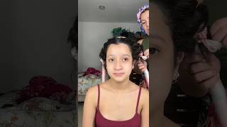 Alisando o cabelo da minha filha pela primeira vez depois de cortar hairhacks curlyhairhacks [upl. by Aniretake]