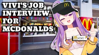 Vivis Interview for a Job at McDonalds feat Utano Pandora [upl. by Boyt]