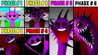 Phase 1 VS Phase 2 VS Phase 3 VS Phase 4 VS Phase 5 VS Phase 6 in Incredibox Sprunki [upl. by Anaitit]