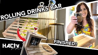 Finishing The Mobile Drinks Bar  Recycled Pallets  Rolling Bar [upl. by Zaob548]