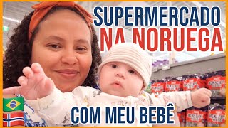 DIA DE FAZER COMPRAS NO SUPERMERCADO DA NORUEGA COM UM BEBE DE 5 MESES  MAE BRASILEIRA NO EXTERIOR [upl. by Isabeau]