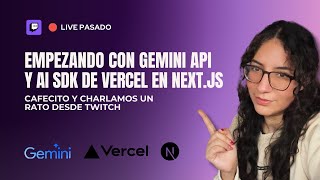 Empezando con Gemini API y AI SDK de Vercel en Nextjs [upl. by Ttayw]