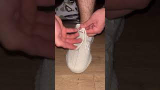 Yeezy 350 bone lace up  lacing yeezy sneakers  shoe to tie cool 🔥✅ [upl. by Htebilil707]