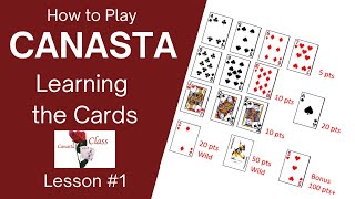 How to play Canasta Beginner  The Cards  Lesson 1 Modern American Canasta canasta cardgames [upl. by Kelley344]