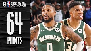 Giannis amp Damian Lillard Combined For 64 PTS 🔥 CRAZY Comeback Highlights [upl. by Longawa]