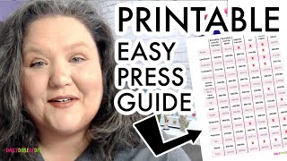 Your Cricut Heat Guide  Printable Easy Press Settings [upl. by Kellen627]