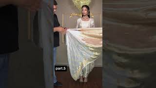 How To drape saree as Hyderabadi Dupatta I Shoaib Khan I Different way of draping Saree [upl. by Naynek91]