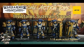 Warhammer The Horus Heresy Ultramarines Invictarus Suzerain Squad 118 scale action figures [upl. by Omsare]