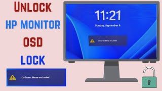 How to unlock HP monitor OSD lock within a Minute [upl. by Recor]