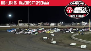 World of Outlaws Morton Building Late Models at Davenport Speedway August 27 2021  HIGHLIGHTS [upl. by Storz258]