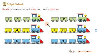 SIGNIFICADO DE ANTES  DESPUES Y ENTRE Matemáticas PRIMARIA Ejercicios [upl. by Thema]