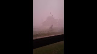 Storm Damage Video Trampoline flies away Jeremiah Ashbrook [upl. by Genni]