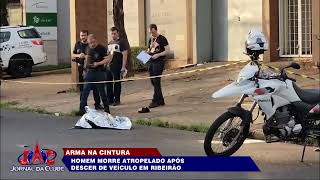 Homem morre atropelado após descer de veículo em Ribeirão Preto  Jornal da Clube 141024 [upl. by Lebasi]