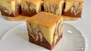 Chocolate Orange Marble Sponge Cake Simple and Delicious recipe [upl. by Terchie]