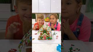 Kids learn how to decorate Gingerbread house  Fun story with uncle [upl. by Navar843]