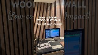 How to DIY this Wood Slat Wall Low Cost High Impact accentwall diy slatwall shorts makeover [upl. by Berardo]