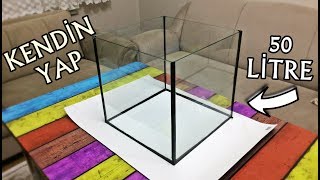 EVDE AKVARYUM YAPMAK ÇOK KOLAY  DIY SQUARE AQUARIUM [upl. by Selin]