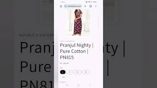 pranjul New Volume Nighty Launch Only On Double U Fashions pranjul nighty new launch [upl. by Ettenal]