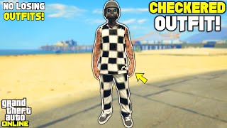 GTA 5 ONLINE HOW TO GET A FULL CHECKERBOARD TRYHARD MODDED OUTFIT 153 NO TRANSFER GLITCH [upl. by Adaynek701]