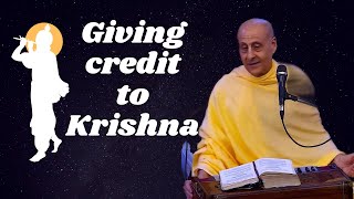 24th Dec 23 HH Radhanath Swami Maharaj  Giving credit to Krishna  ISKCON Chowpatty Mumbai [upl. by Sihon]