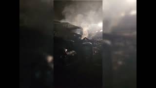 Incendiu în localitatea 2 Mai din județul Constanța Tiruri încărcate cu bitum ard întro parcare [upl. by Pani351]