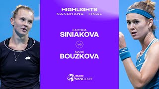 Katerina Siniakova vs Marie Bouzkova  2023 Nanchang Final  WTA Match Highlights [upl. by Sapers]