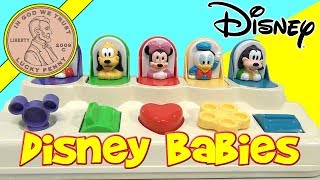 Mattel Disney Babies Poppin Pals Toy  Mickey Mouse Pluto Minnie Donald Duck Goofy [upl. by Rocky472]