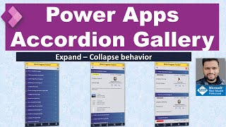 Power Apps Accordion Gallery ExpandCollapse Gallery [upl. by Dagna]