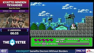 Kyatto Ninden Teyandee by Usedpizza in 1129  SGDQ2017  Part 61 [upl. by Ruelle746]