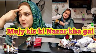 Mujy waqi kisi ki Nazar kha gai  kesy mn apny ghar ko dobara set kron gi  Ramzan Grocery kr li \ [upl. by Lamp]