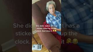 the second time within months that Mema bought a “broken” alarm clock 😂 funny funnygrandma fyp [upl. by Shiverick]