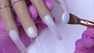 Acrylic nails full set tutorial  Pink Nails  Nails for beginners step by step [upl. by Analiese593]