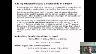 Free OChem Lectures for MCAT PCAT and GRE prep  Video 4 substitutions amp eliminationsmov [upl. by Toth]