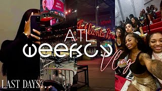 WEEKLY VLOG  MY ATL TRIP IS COMING TO AN END celeb basketball game Clark ATL late nights etc [upl. by Nolahs947]